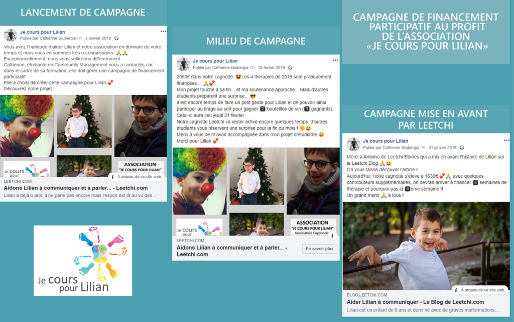 Campagne de Financement Participatif "Je cours pour Lilian"